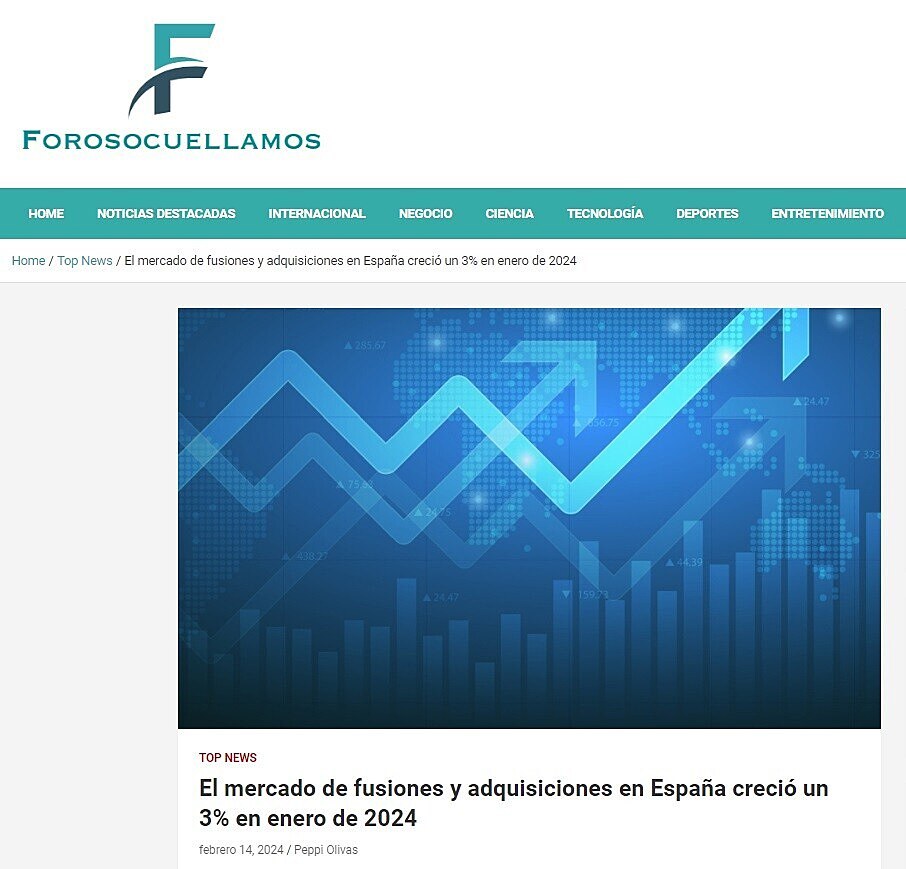 El mercado de fusiones y adquisiciones en Espaa creci un 3% en enero de 2024